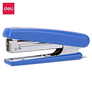 Dập ghim #10 Deli, kèm hộp đựng ghim 15 trang, Đen, xanh, xám - 1 cái E0251