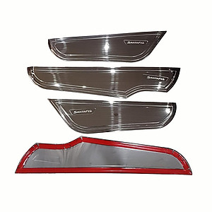 Ốp Tapli Cửa Dành Cho Xe Santafe đời 2019 2020 2021 mẫu titan cao cấp