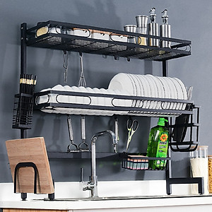 Kệ Để Bát Thông Minh, Giá Kệ Để Chén Bát Đũa Đa Năng Chọn Size (65/85/95/125cm – 1 tầng/2 tầng) – Thép Carbon Không Gỉ - Sơn Tĩnh Điện Cao Cấp Siêu Bền – Chống Bám Bụi Chính Hãng MINIIN