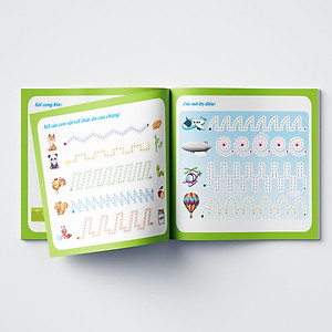 Combo 4 cuốn Sách tự xóa: Nét bút đầu tiên - Phép trừ - Phép so sánh - Toán Tư duy (tặng kèm bút)