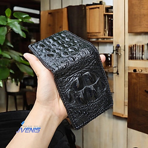 Ví Nam Da Cá Sấu 2 Mặt Dáng Ngang Dễ Sử Dụng [Gù Cá Sấu Nguyên Con Rất Đẹp]