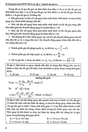 Sách Kĩ Thuật Giải Nhanh Bài Tập Trắc Nghiệm Vật Lí 12 (Tập 1)