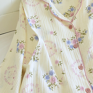 Bộ Đồ Pijama mặc bầu và sau sinh thô đũi dài tay Hàng cao cấp mặc hè xuân và thu đông có khe mở cho con bú