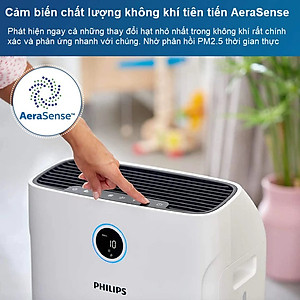 Máy lọc không khí 2 trong 1 kèm chức năng tạo độ ẩm Philips Series 3000 AC2726/00 - Hàng Nhập Khẩu