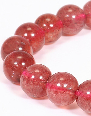 Vòng tay đá thạch anh dâu mệnh hỏa, thổ - Ngọc Quý Gemstones