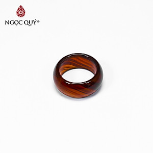 Nhẫn nam đá mã não đỏ mệnh hỏa thổ - Ngọc Qúy Gemstones