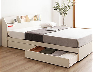 [Kèm Ảnh Thực Tế - Miễn phí vận chuyển & Lắp đặt] Giường ngủ cao cấp MDF lõi xanh chống ẩm OHAHA 002 - White bed