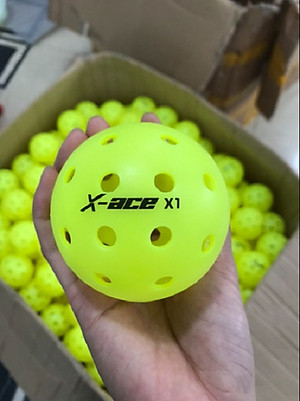 Qủa bóng Pickleball AMA SPORT, X-ace 40 lỗ, nặng 26g dường kính 74mm đạt tiêu chuẩn thi đấu quốc tế