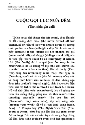 Sách Song Ngữ Lời Thì Thầm Trong Tổ Ấm - Whispers In The Home - Chính Hãng + Mã File Nghe