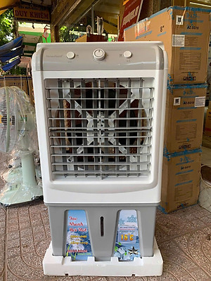 Quạt điều hòa Nineshield KB-588A 45L + tặng 2 đá khô có bánh xe, Motor đồng bền bỉ, êm ái, tiết kiệm điện, dễ dàng vệ sinh, hàng nhập khẩu