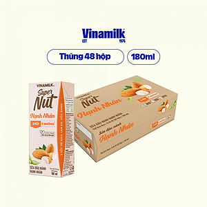 Thùng 48 hộp Sữa đậu nành Vinamilk hạt hạnh nhân 180ml