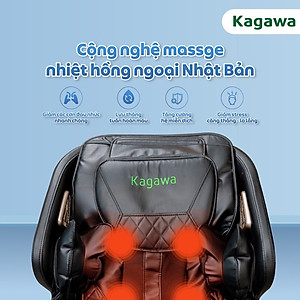 Ghế massage toàn thân Kagawa K6 Pro con lăn 4D, đa chức năng, tự động xoa bóp từ cổ, vai, gáy đến chân
