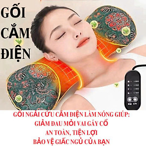 Gối Điện Ngải Cứu Thảo Dược Làm NóngMassage – Xua Tan Đau Mỏi Vai Gáy Cực Nhanh