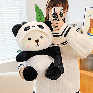 Gấu bông Lena cosplay gấu trúc, quà tặng thú nhồi bông Lena cao cấp