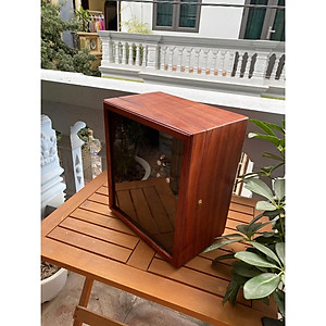 Tủ Xoay Đồng Hồ Cơ 8 Ngăn Vỏ Gỗ Lót Nỉ Nhung Hộp xoay, tích cót, lắc