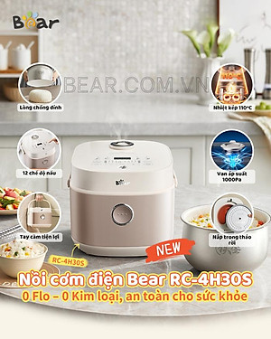 Nồi cơm điện 1L Bear DFB-H30A3 (RC-4H30S) Hàng Chính Hãng
