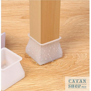 Vỏ bọc chân bàn ghế silicon dày hình vuông, miếng silicon dày bọc chân bàn ghế chống trượt