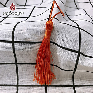 Combo 10 cái dây tua rua trang trí màu cam dài 13cm - Ngọc Quý Gemstones