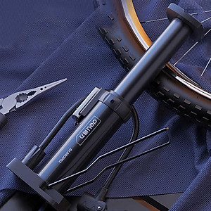 Bơm Xe Đạp Deli Đạp Chân, Tay Chính Hãng - Siêu Nhẹ, Dễ Dàng Di Chuyển - Áp Suất Cao - DL880002|4|5|6