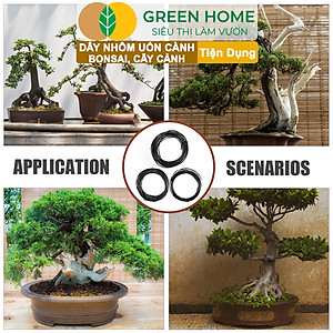 Dây Nhôm Uốn Cây Cảnh Bonsai GreenHome, Cuộn 100Gr, Mềm Dẻo Dễ Uốn, Đủ Loại Kích Thước