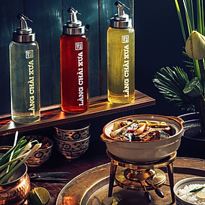 Bình rót một chạm CAO CẤP One Touch Open đựng nước mắm, dầu ăn - thuỷ tinh siêu nhẹ Borosilicat