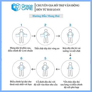 Đai Chống Gù Lưng Grace Care LB224 - Giữ Cột Sống Thẳng, Điều Chình Tư Thế, Phòng Đau Lưng