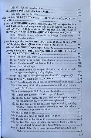 Bộ Luật Hình sự  - Bộ Luật Tố Tụng Hình Sự ( Sửa đổi, bổ sung năm 2025 )
