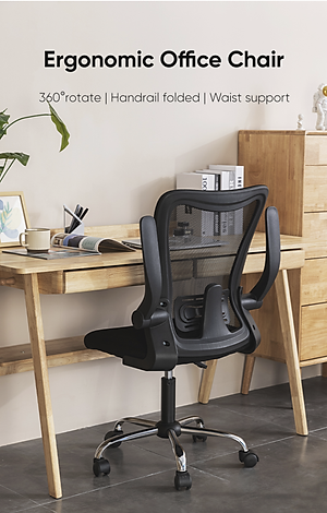 Ghế Xoay Văn Phòng Lưới Làm Việc Công Thái Học Deli - Tay Gập Thông Minh, Có Chỉnh Lưng, Lưới Thoáng Khí, Chân Xoay Tiện Ích, Đệm Ghế Êm Aí, Nhiều Màu - Phù Hợp Học Sinh, Văn Phòng, Game Thủ, Gaming - Hàng chính hãng