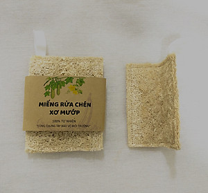 Combo 3 miếng xơ mướp rửa chén cao câp 100% hữu cơ 