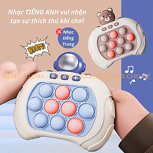 Đồ chơi Pop it thế hệ mới - máy điện tử chơi game Pop it giải trí bấm nút theo đèn nhạc