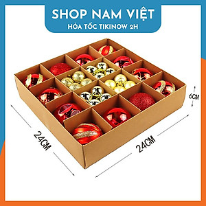 Bộ Quả Châu Nhiều Kiểu Dáng Trang Trí Giáng Sinh Cao Cấp