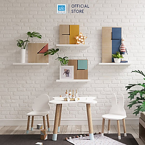[Mua 3 giảm 25%] Kệ Treo Tường Màu Trắng Gỗ Chống Ẩm 25mm, Kết Cấu Chịu Lực Âm Tường Thương Hiệu SIB Decor KT005