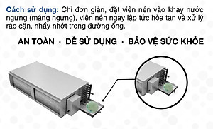 Viên Nén Xử Lý Rêu, Chất Bẩn Máy Lạnh - Clogg Away - Chính Hãng Mỹ - Sử Dụng Cho Hệ Thống Điều Hoà 5 Tấn