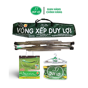 VÕNG XẾP DUY LỢI INOX - CỠ LỚN (QUÀ TẶNG 10 MÓC ÁO KÉP NHỰA CAO CẤP DUY LỢI)
