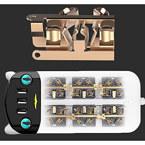 Ổ Cắm Điện Thông Minh Hình Chú Mèo 6 Ổ Cắm 3 USB Dây Điện Dài 180cm Đa Tính Năng Chống Giật Điện Hàng Siêu Cao Cấp, Ổ Điện Chống Cháy Nổ Chịu Được Công Suất Cao