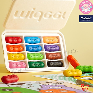 Bút Sáp Màu Lụa Hữu Cơ Quả Đậu Mideer Pease Crayons Cho Bé Từ 18m+