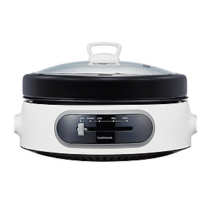 Nồi điện đa năng LocknLock 2 trong 1 nướng lẩu tối ưu 4 chế độ nhiệt (4 Lít)- EJP544WHT - Hàng chính hãng
