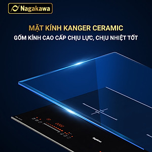 Miễn phí giao lắp toàn quốc - Bếp Đôi Điện Từ Inverter Nagakawa NAG1202M (4800W) - Made in Malaysia - Bảo hành 5 năm - Hàng Chính Hãng