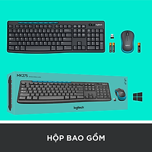 Combo chuột phím không dây Logitech MK275 - Hàng chính hãng