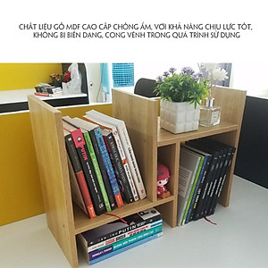 Kệ sách gỗ để bàn - Tủ,kệ sách mini - Giao màu sắc ngẫu nhiên 