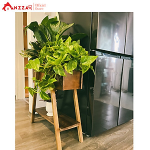 Chậu gỗ trồng cây, hoa, kệ trồng cây ban công-02