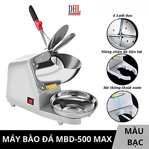 Máy xay đá bào, đá tuyết mịn 4 lưỡi, 2 nắp Mitomo MBD - 500 MAX HÀNG CHÍNH HÃNG - BẢO HÀNH 3 NĂM