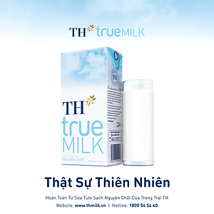 Thùng 48 hộp sữa tươi tiệt trùng  TH true MILK nguyên chất 110 ml (110 ml x 48)