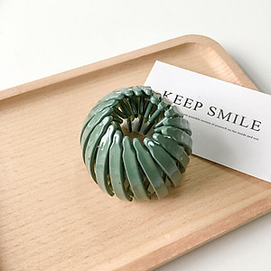 Kẹp búi tóc Hàn Quốc màu trơn bóng- cặp tóc tổ chim màu trơn  ( giao màu ngẫu nhiên như hình )