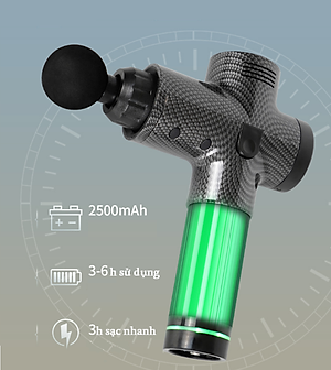 Máy Massage Cầm Tay 6 đầu Massage với 30 chế độ mát xa toàn thân - Máy Massage Toàn Thân Sử Dụng Pin Sạc