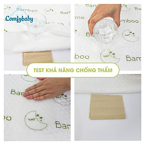 Tấm lót chống thấm thay tã cho bé 4 lớp 100% Sợi Tre Bamboo / Organic cotton (Cotton hữu cơ) thoáng khí, chống thấm nước Comfybaby
