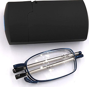 Kính xếp gọng lão màu xanh tròng lão từ 1 độ đến 4 độ