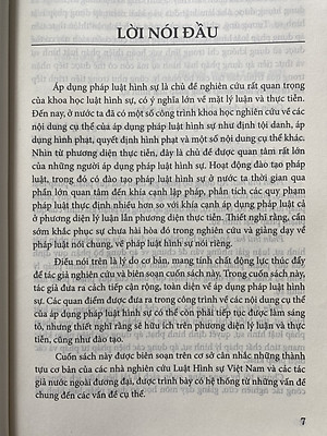 Áp Dụng Pháp Luật Hình Sự Lý Luận Và Thực Tiễn 