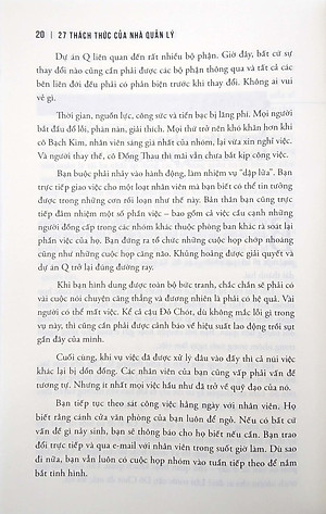 Sách 27 Thách Thức Của Nhà Quản Lý