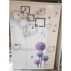 Tủ quần áo nhựa đài loan cao cấp 3 cánh 2 ngăn kéo in hình 3d ngẫu nhiên